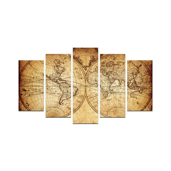 Wallity Cuadro Decorativo 5M-22 Multicolor de 5 Piezas